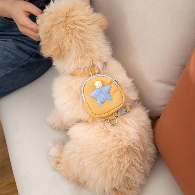Pet Harness Leash Set, Cute Backpack Cat Vest Belt Leash Snap Design Pet - Image 3