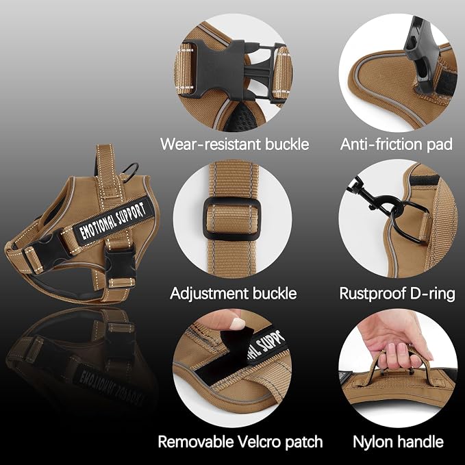 VOOPET Emotional Support Dog Harness, Professional Service Dog Vest - Image 2