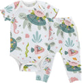 Baby Clothes Set Infant Bodysuits Pants Sets 0-24M by KICPOAY