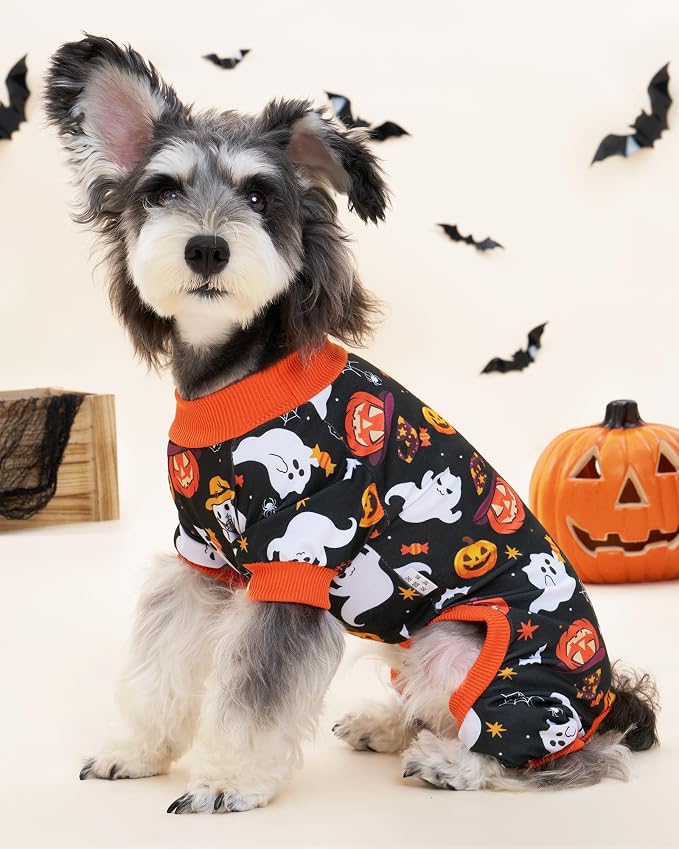 XPUDAC 4 Pack Halloween Dog Pajamas, Funny Ghost Halloween Costumes - Image 3