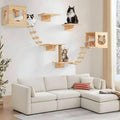 Cat Wall Shelves and Perches, Pine Wooden Cat Wall Furniture Climbing Shelves by PETKABOO