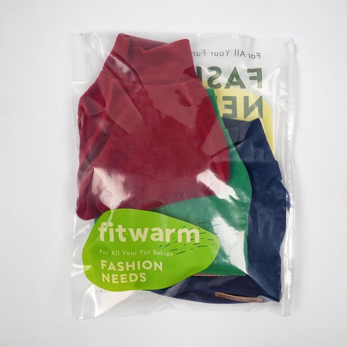 Fitwarm 3 Pack Classic Fleece Dog Sweater, Christmas Dog Winter Clothes - Image 8