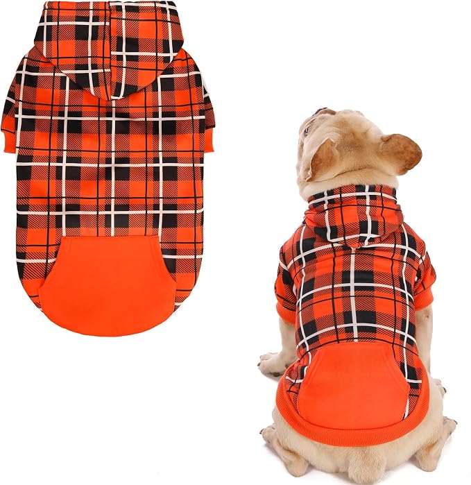 EXPAWLORER Plaid Dog Hoodie by EXPAWLORER