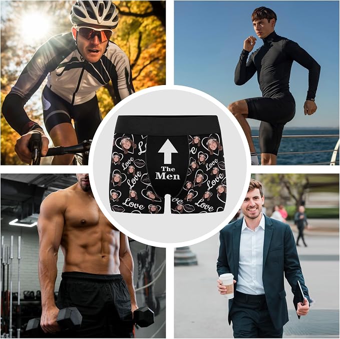 M YESCUSTOM Custom Faces Funny Short Briefs Gift - Image 6