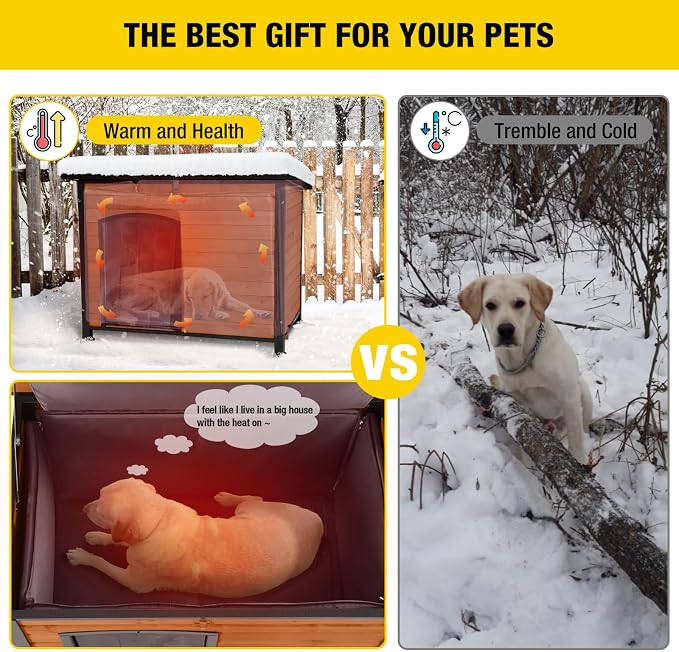 Aivituvin Heated Dog House Outdoor & Indoor Dog Kennel - Image 6