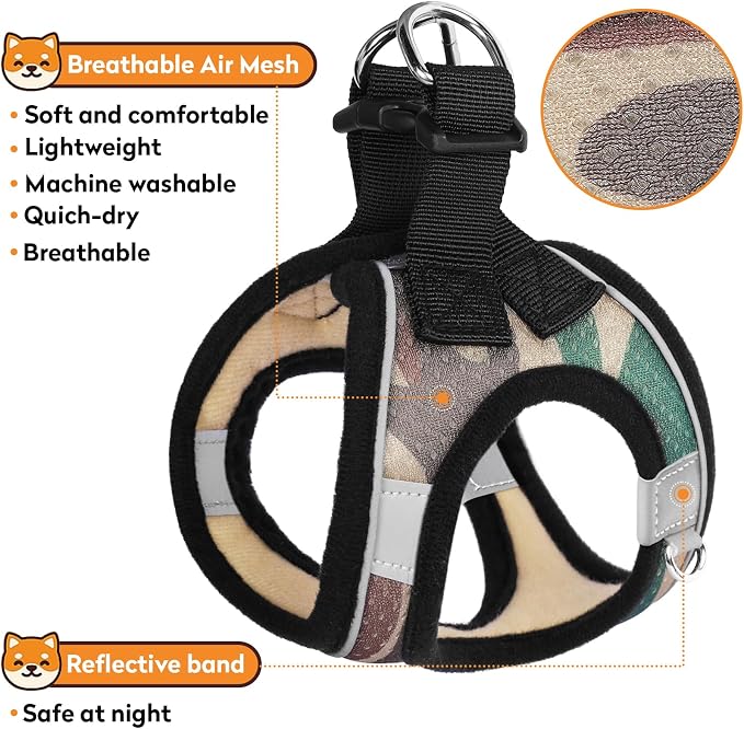 Dog Harness with Leash Set, No-Pull Step-in Reflective Pet Harness with 1 Leash - Image 4