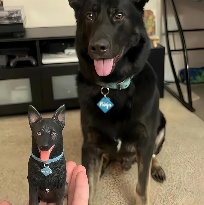 Custom Pet Portrait Cake Topper, Handcrafted Dog Cat Figurine, Personalized Pet by Vnque