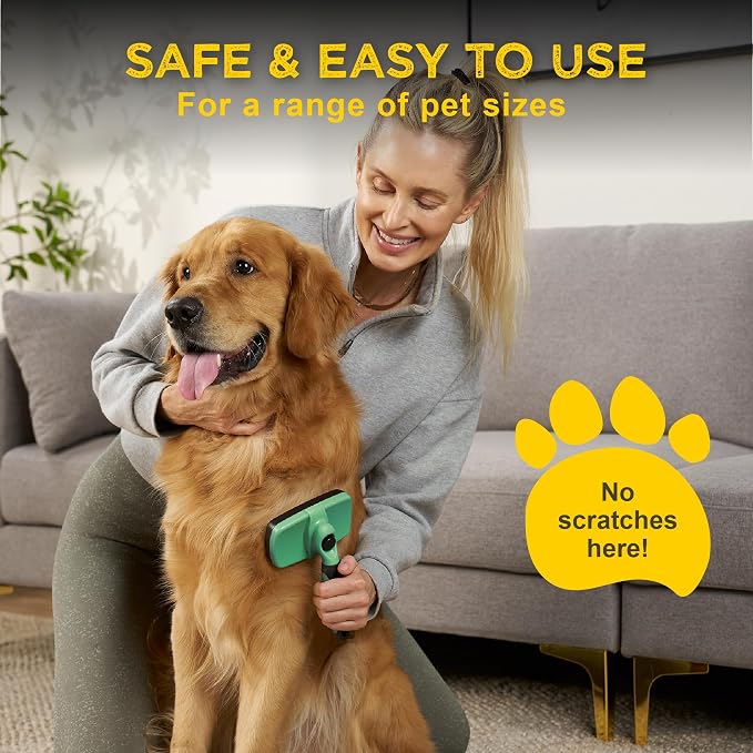 Deshedding Dog Brush for Shedding – Self Clean Cat Brush Deshedding & Grooming - Image 4