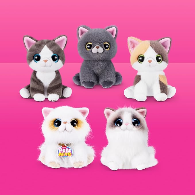 Pets Alive Smitten Kittens Series 2 by ZURU – Interactive Plush Cat Toy - Image 4
