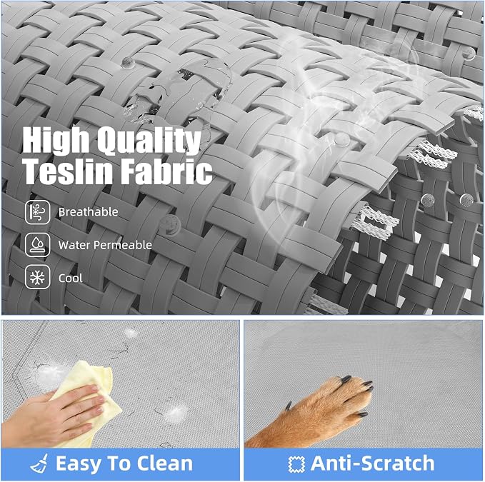 Simple Trending Raised Dog Bed for Small Dogs, Waterproof Elevated Dog Cot - Image 4