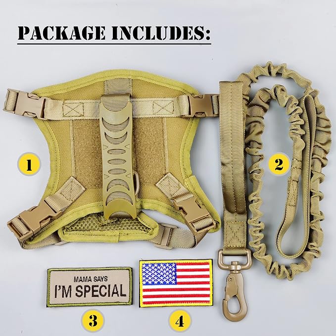 Tactical Cat Harness and Leash for Walking Escape Proof, Adjustable Military K9 - Image 5