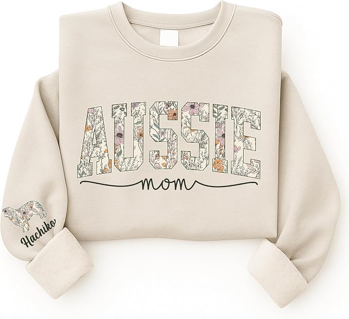Personalized Dog Mom Sweatshirt, Dog Lover Crewneck, Gift Idea - Image 4