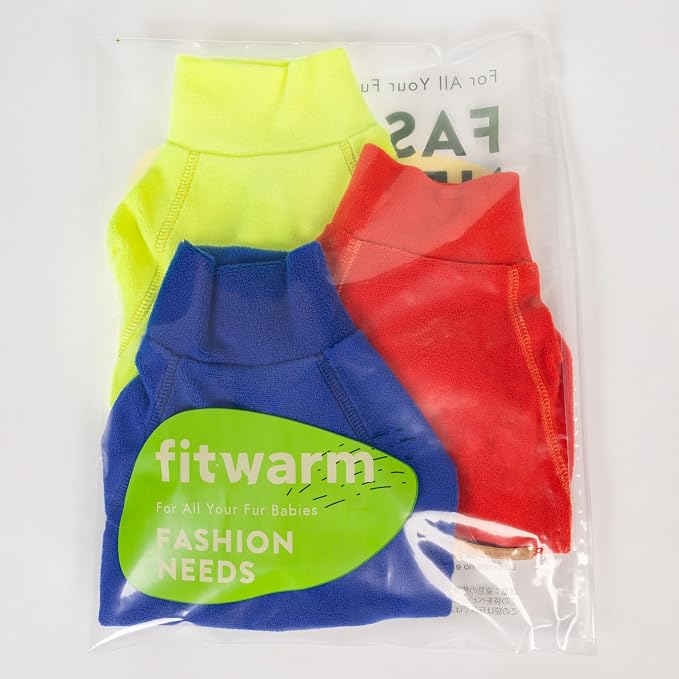 Fitwarm 3 Pack Classic Fleece Dog Sweater, Winter Clothes - Image 9
