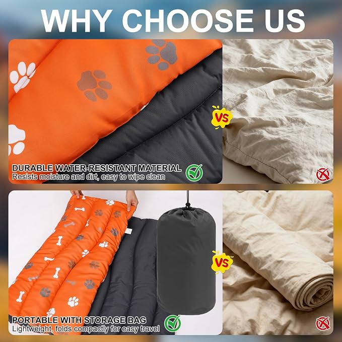 BINGPET Outdoor Travel Dog Bed for Large/Medium Dogs, Portable Waterproof - Image 5