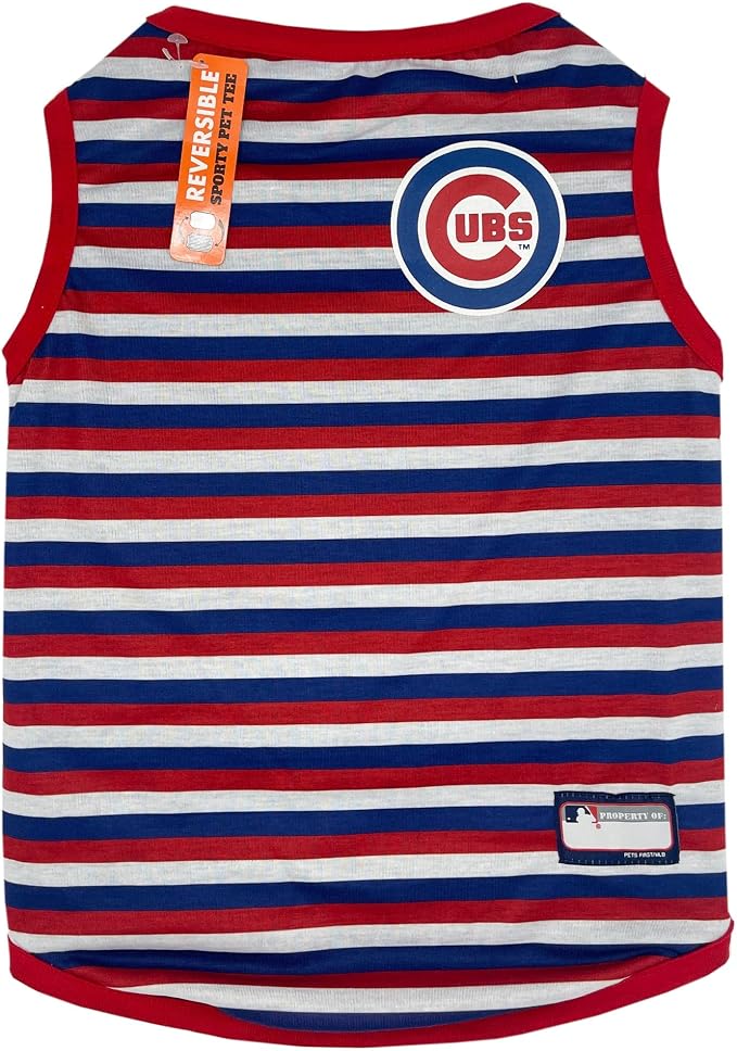 Pets First MLB Chicago Cubs Reversible T-Shirt, Large - Image 2