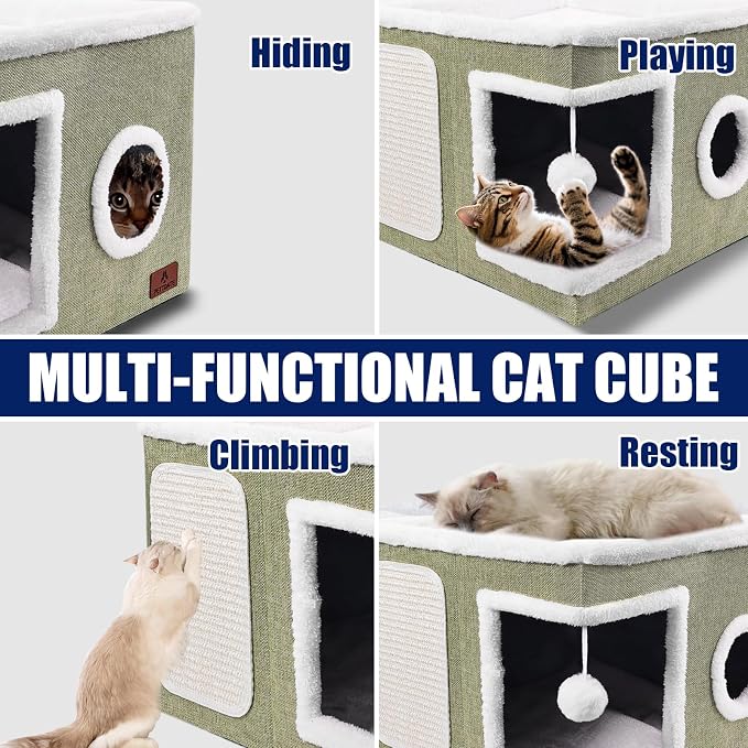 Cat Beds for Indoor Cats, Large Cat Cave Bed - Image 7