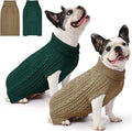 2 Pack Dog Sweaters for Medium Dogs Winter Turtleneck Pullover Cable Knit by Unknown