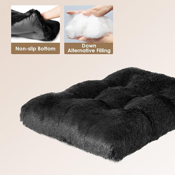 EHEYCIGA Fluffy Dog Crate Bed for Medium Dogs, Plush Faux Fur Crate Pad - Image 4