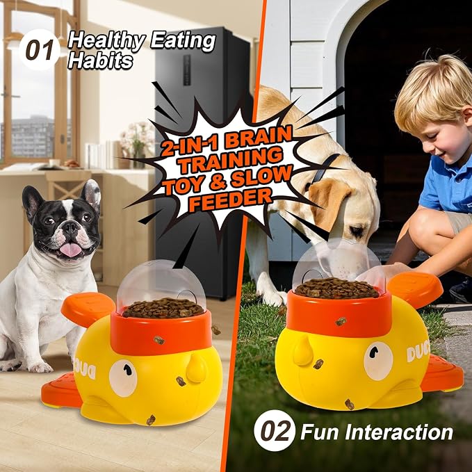 Interactive Dog Toys Food Puzzle Slow Feeder, Cat Treat Dispenser Toy - Image 3