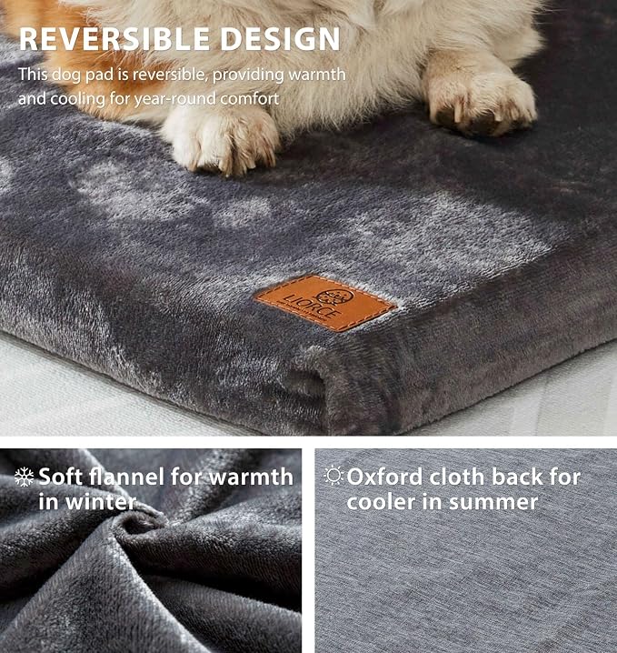Memory Foam Dog Crate Pad, Removable Washable Cover, - Image 4