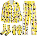 Artsadd Custom Pajamas for Women Men Family, Personalized Face Pjs Pajama Pants by Artsadd