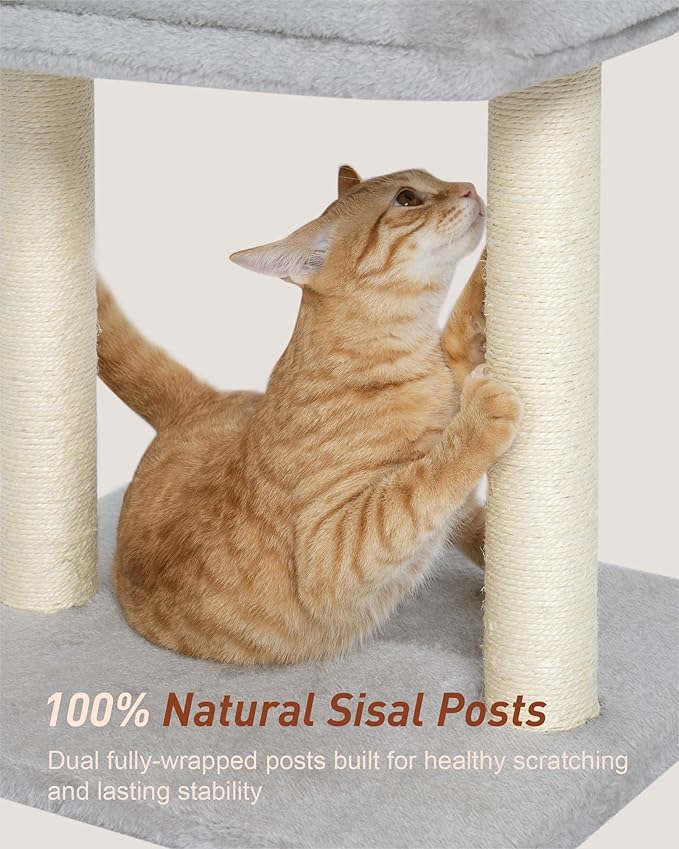 Cat Tree with Scratching Post, Small Cat Tower - Image 4