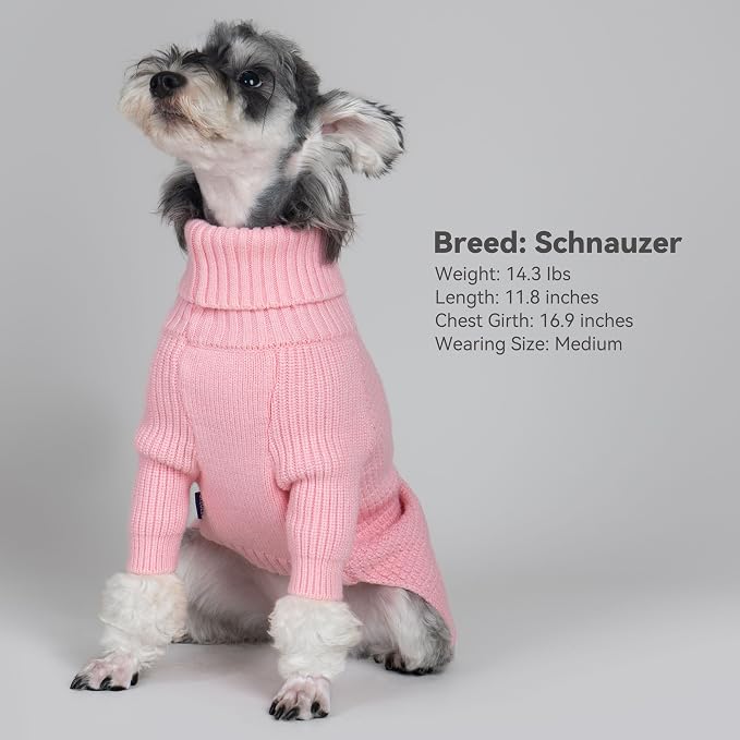 cyeollo Dog Sweater Warm Turtleneck Knitwear Pullover Sweaters - Image 7