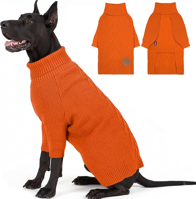 cyeollo 4XL Dog Sweater, Pullover Turtleneck by CYEOLLO