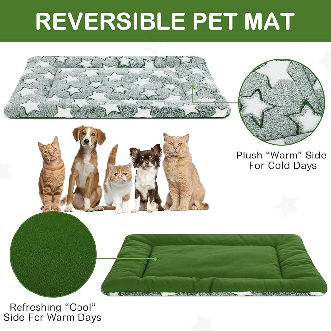 VitalCozy 4 Pcs Dog Crate Pads, Ultra Soft Warm Washable Anti-Slip Kennel Bed - Image 3