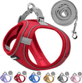 Solmoony Sparkly XXXS Dog Harness and Leash Set, Step in Soft Light Puppy Vest by SOLMOONY