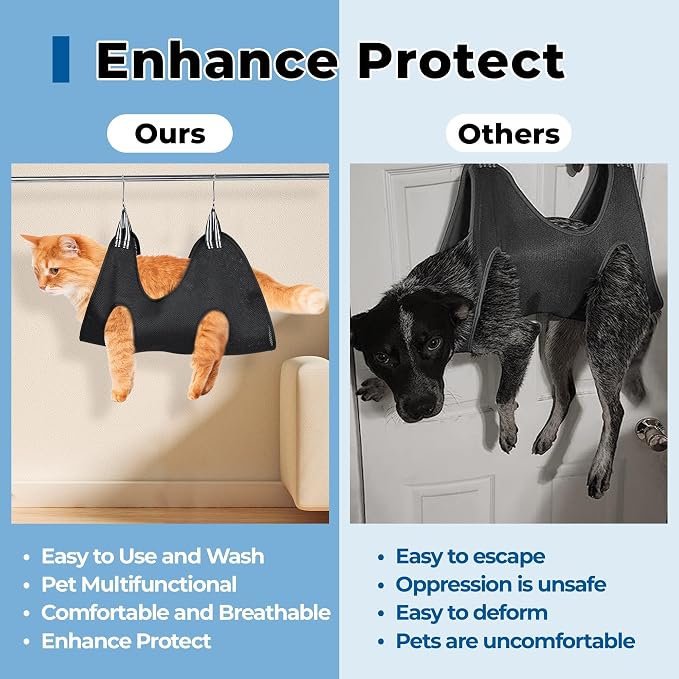 Pet Grooming Hammock for Cats & Dogs, Breathable Mesh Dog Hanging Harness for - Image 4