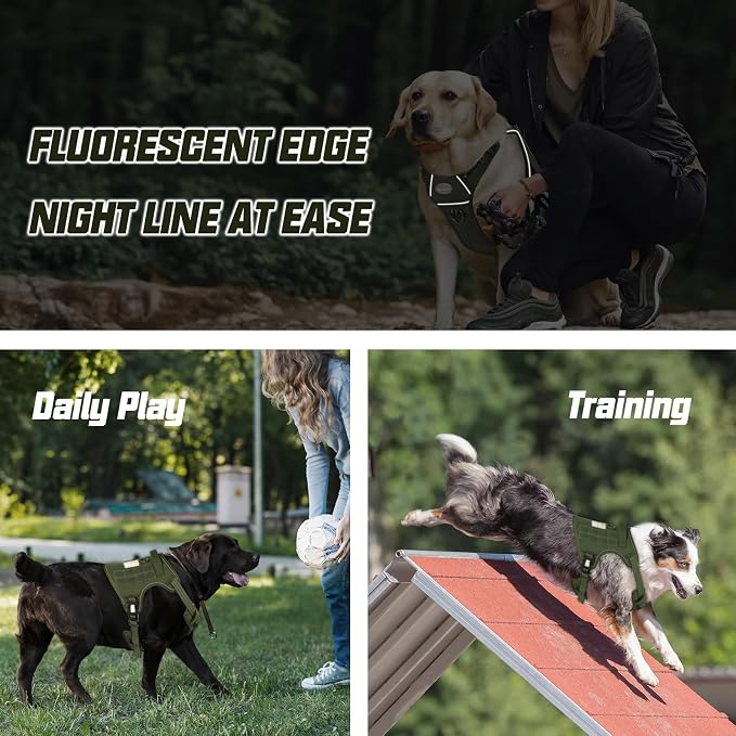 AUROTH Tactical Dog Harness for Large Dogs No Pull Adjustable Pet Harness - Image 6