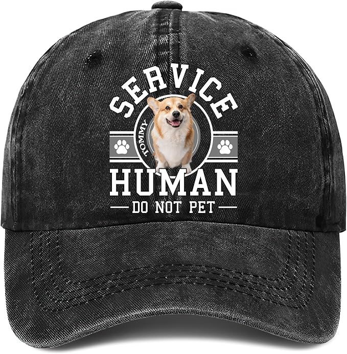 Personalized Vintage Washed Denim Dad Hat, Custom Baseball Cap by Lallamotion