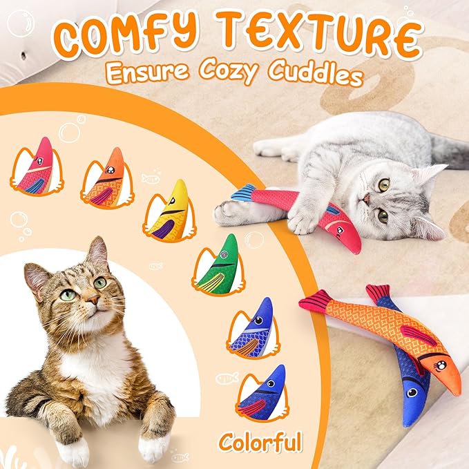 Cat Toys for Indoor Cats, 6 Pack Interactive Catnip Toys for Bored, Kitten - Image 6