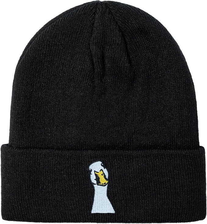 Funny Beanies Warm Knit Hats Fall Winter Black Hip Pop Knit Hat Cap by PBGTYWD
