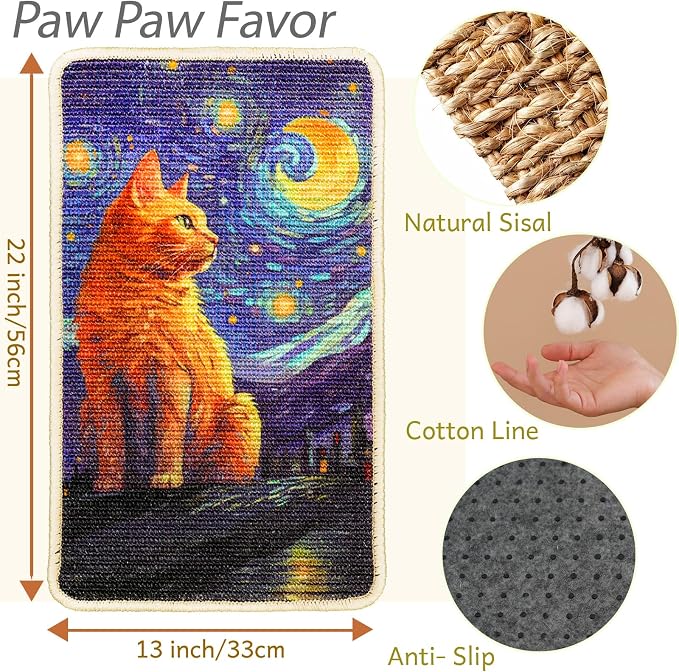 SOLDAY Sisal Cat Wall Scratcher 22x13 inch - Image 3