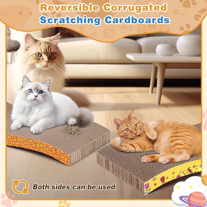 5 Pcs Multicolor Printed Cat Scratcher Pads - Image 4
