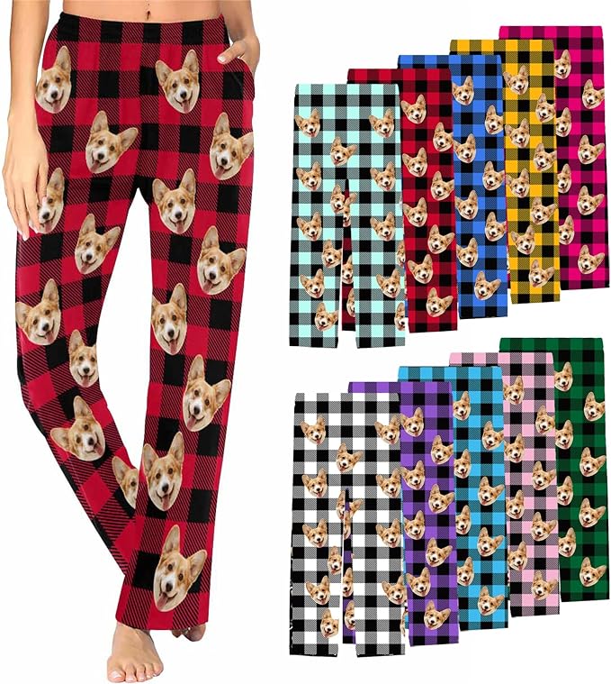 Customized Face Pajama Custom Pajama Pants by Unknown