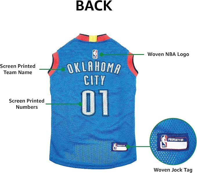 NBA OKLAHOMA CITY THUNDER DOG Jersey, Small - Image 7