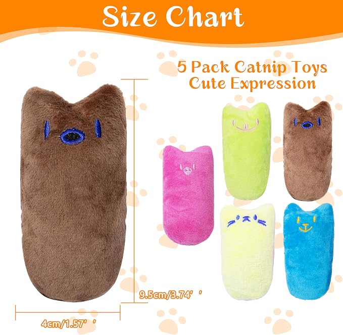 Cat Toys for Indoor Cats, 5Ps Cats Fetch Toys, Fluffy Toys for Playing - Image 3