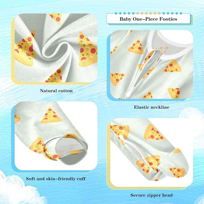 Baby Sleepers For Girl Boys Newborn Baby Play One-Piece Footies For 0-24 Months - Image 5