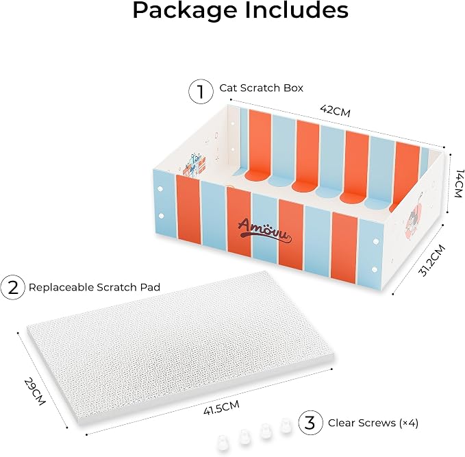 Cardboard Cat Scratcher Box & Bed – Heavy Duty Cat Scratch Pad - Image 9