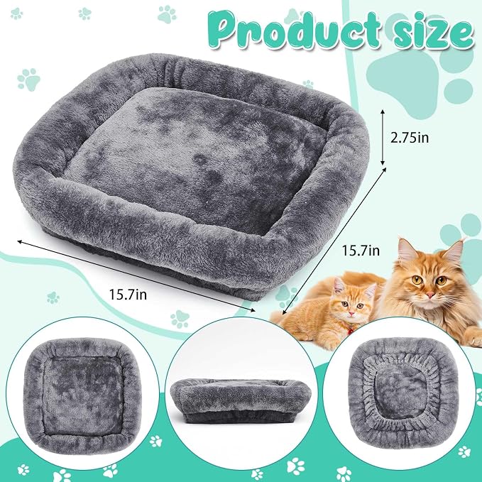 Abbylike 2 Pcs Cat Tree Tower Replacement Parts Grey Bed Cover - Image 2