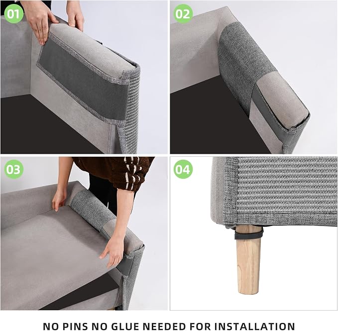 Cat Scratch Couch Protector, 23.6" L*19.6" W Scratching Furniture Protector Pad - Image 6