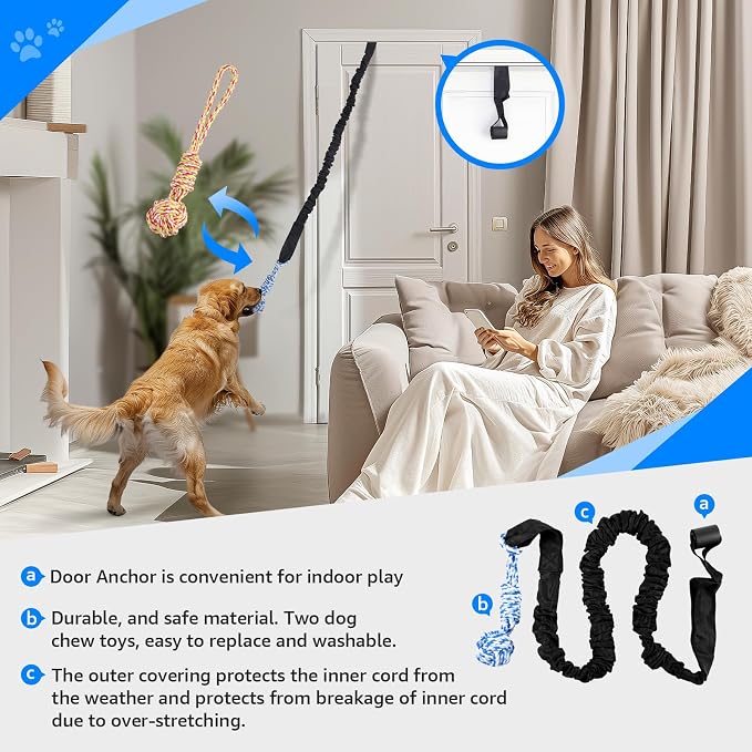 LOOBANI Spring Pole Dog Rope Toys - Image 2