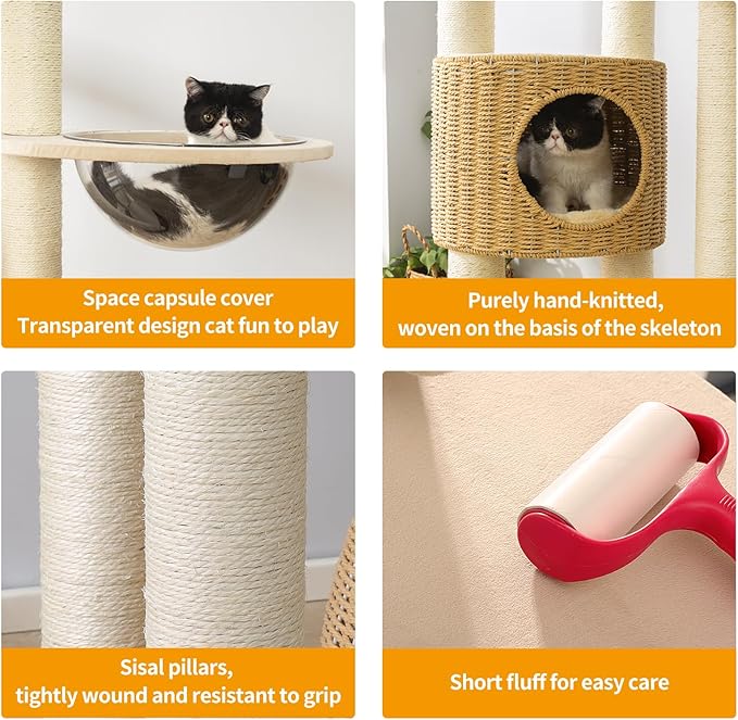 2025 Modern Cat Tree Tower for Large Cats, Advanced Space Module Cat's Nest Cat - Image 3