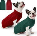 2 Pack Dog Sweaters for Medium Dogs Winter Turtleneck Pullover Cable Knit by Unknown