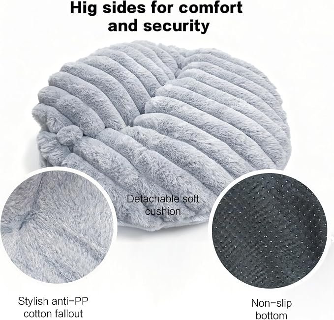 Hooded Cat Beds for Indoor Cats，Cozy Dog Cave Bed, Cozy Nook Dog Bed for Small - Image 5