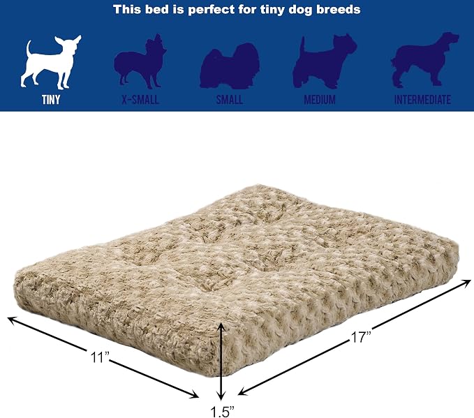 MidWest Homes for Pets XXS QuietTime Deluxe Mocha Ombré Swirl Plush Pet Bed - Image 2