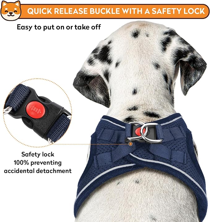 Dog Harness with Leash Set, No-Pull Step-in Reflective Pet Harness with 1 Leash - Image 3